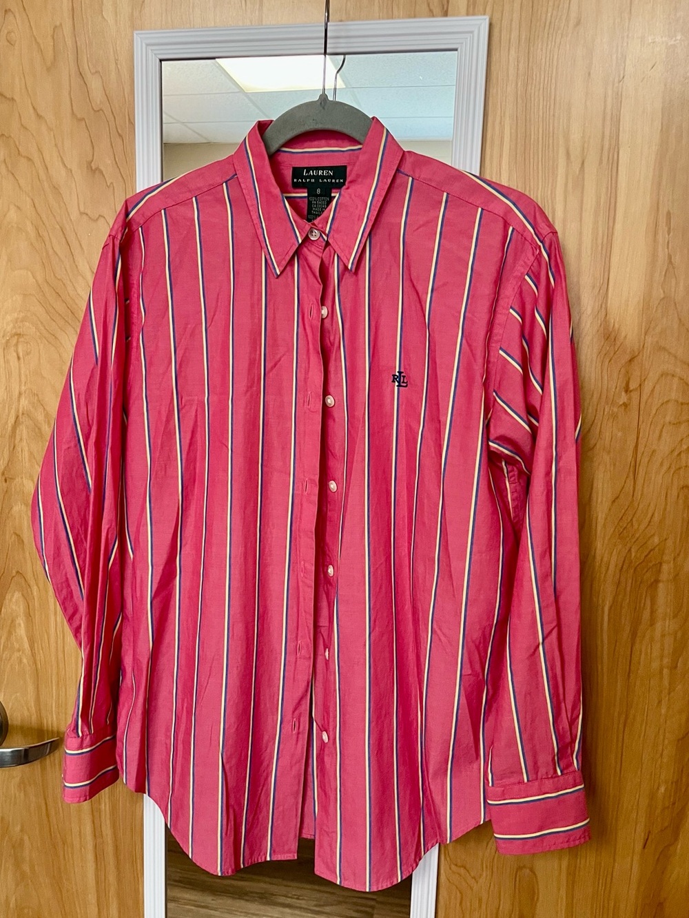 Ralph Lauren Pink Stripe Button-Up Shirt